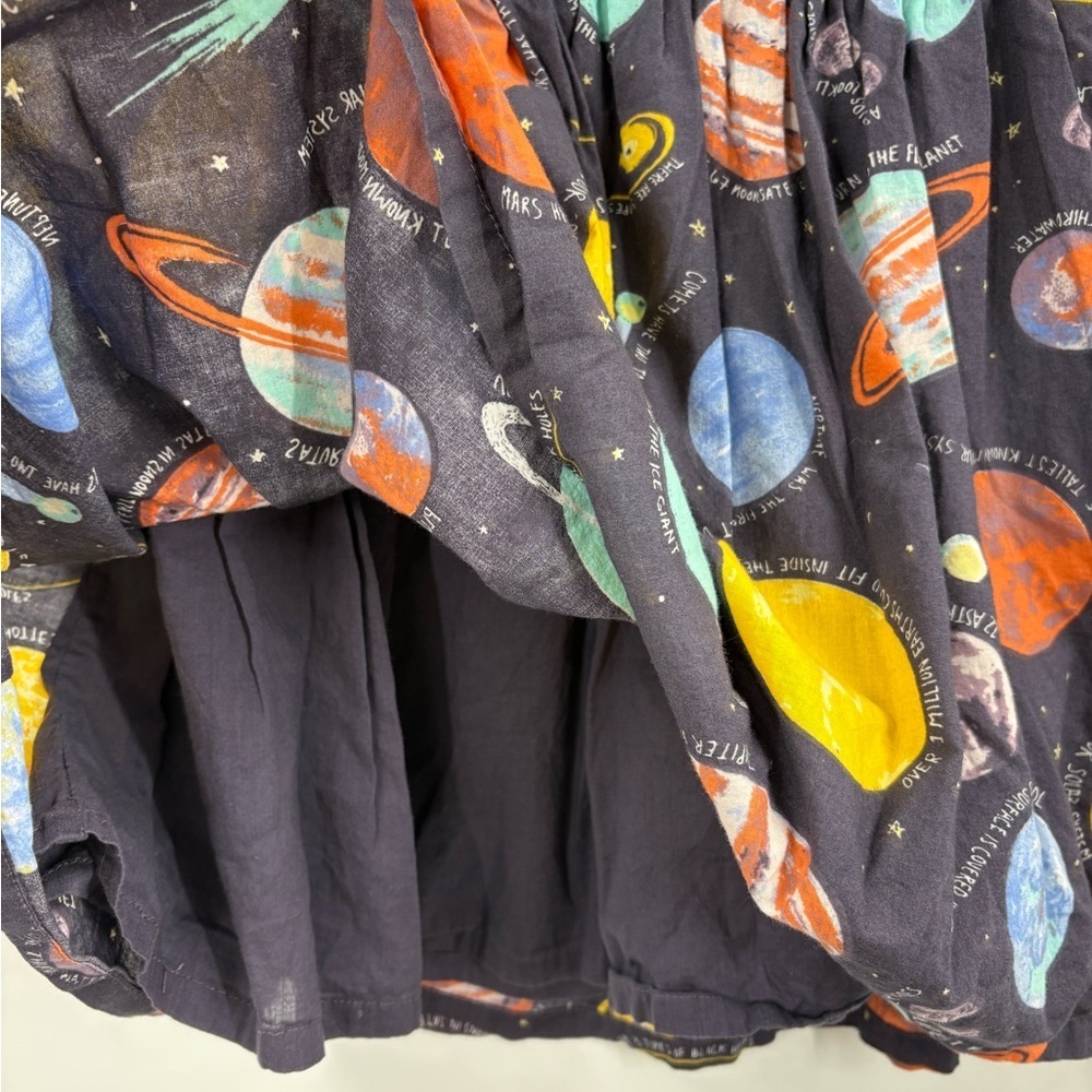 Tucker + Tate Yellow Striped Space Celestial Ruffle Dress - Girl’s Size 7 - Picture 6 of 8